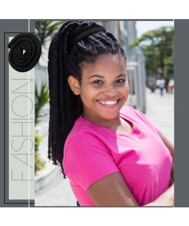 12 Spiral Lock Hair Tie for Dreadlocks & Thick Curly Hair - Bendable Iron Wire Ponytail Holder in Black - Buy Online on SooperMarket.com