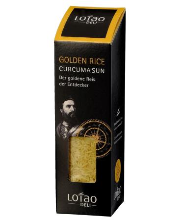 Golden Lotao Bio-Ries Curcuma Sun turmeric Langkorn basmati rice in organic quality (1x 300g) |Gold -yellow rice with turmeric spots: aromatic taste for vegan vegetarian cuisine fish meat curcuma sun 300 g (1 Pack)