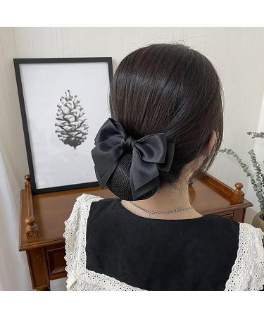 2 Pieces Hair Bowknot Bun Covers | Elastic Mesh Hair Caps for Nurses & Flight Attendants - Shop Internationally! - Buy Online on SooperMarket.com