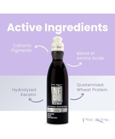 Prokpil | Negro Especial Tratamiento de Color Matizante Matizador para Rubio Canoso o Negro | Black Nuance for natural or colored Gray Blond or Black Hair 10.1oz-300ml - Buy Online on SooperMarket.com