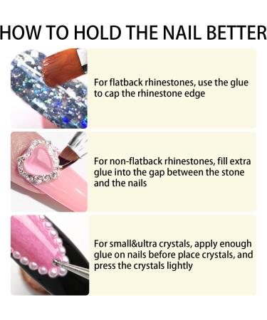 Lofuanna Nail Rhinestone Glue Gel 15ml - Super Adhesive for Gems & Diamonds - UV/LED Cure - Dual-Use Brush - 2pcs - Buy Online on SooperMarket.com