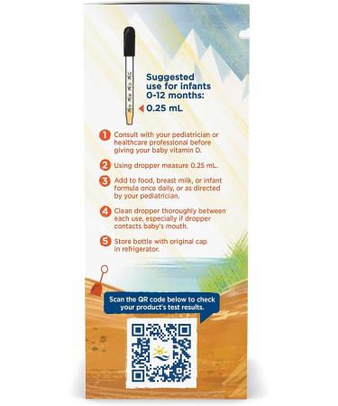 Nordic Naturals Baby's Vitamin D3 - 0.76 oz - 400 IU - Healthy Bones & Immune Support - Non-GMO Vegetarian - 90 Servings - Buy Online on SooperMarket.com