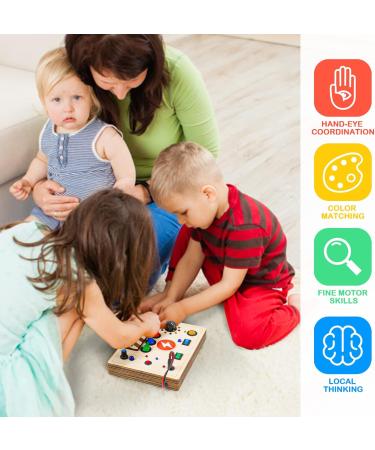 Joyreal Montessori Busy Board | Educational Wooden Toys for Toddlers 2-4 Years | Motor Skills Development - Buy Online on SooperMarket.com