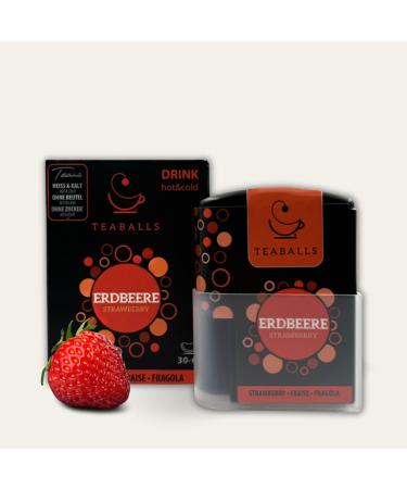 TEABALLS - Strawberry dispenser (1 x 6 g) | Black Selection | for approx. 30-60 cups of tea | As seen from: The thing of the year