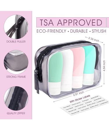 INSFIT Portable Travel Bottles 2 oz - TSA Approved Toiletries Containers - Leak Proof Squeezable Silicone Tubes - 4 Pack - Buy Online on SooperMarket.com