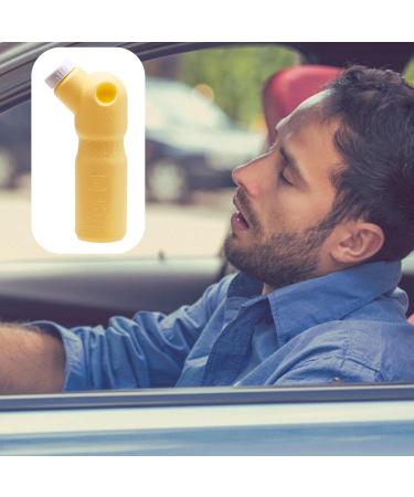 Portable Urinal for Men 600ml Spill Proof Plastic Male Pee Bottle Urine Jar for Men with Lid Male Urinal Pee Urine Bottle for/Elderly/Car Use Yellow - Buy Online on SooperMarket.com