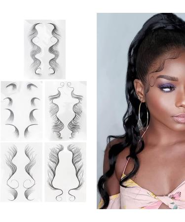 Fake Hairline Stickers 5 Sheets Hair Edge Tatto for DIY Hairstyling for Makeup - Buy Online on SooperMarket.com