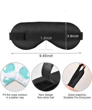Haskirky Light Blocking Eye Mask for Deep Sleep | Breathable & Adjustable | Men and Women | Travel, Yoga, Meditation | Dolphin Polka Dot Design - Buy Online on SooperMarket.com