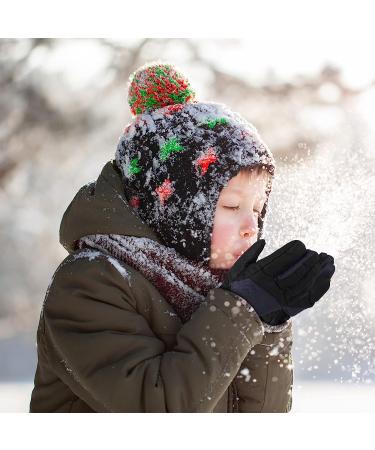 ONESING Kids Snow Gloves 2 Pair Set | Ages 3-12 | Boys Winter Ski Gloves | Warm, Windproof & Thick | Gray & Navy Blue (3-7 years) - Buy Online on SooperMarket.com
