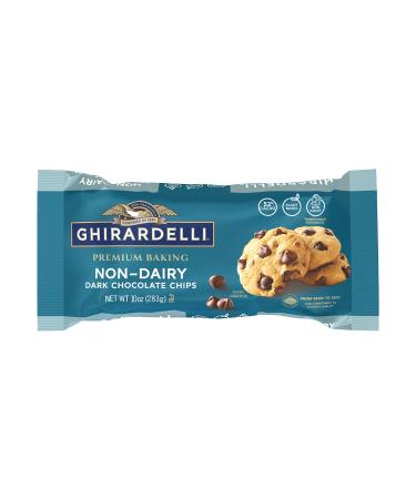 GHIRARDELLI Non-Dairy Dark Chocolate Chips for Baking, Premium Baking Chips, 10 OZ Bag