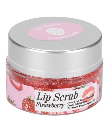 Lip Scrub Strawberry Lip Exfoliator Natural Gentle Lip Care Products Lip Scrub Cream for Dry and Cracked Lips Brightening Dark Lips