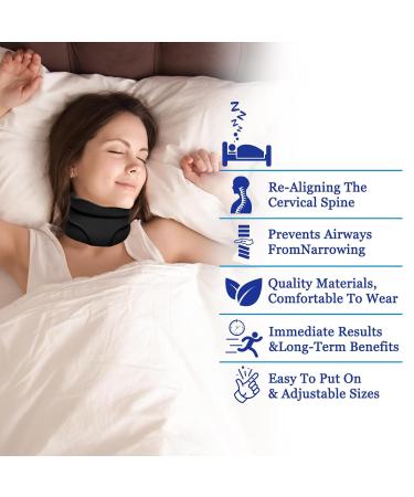 Cervicorrect Neck Brace for Snoring Neck Brace for Pain Relief Adjustable Soft Support Collar Can Be Used During Sleep Wraps Aligns and Stabilizes Vertebrae Relieves Pain and Pressure in Spine - Buy Online on SooperMarket.com