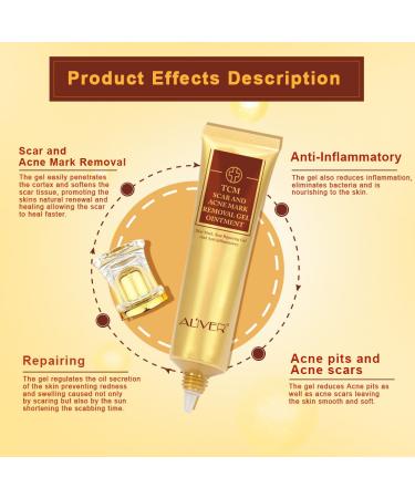 2 Pack Scar Removal Gel - Acne Mark & Surgical Scar Cream - Softens & Flattens Scars from Injury, Burns, C-Section & Acne - Buy Online on SooperMarket.com