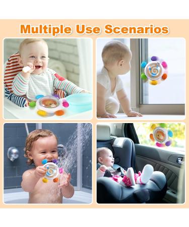 Echocube Suction Toy for Babies | Rotating Sensor & Gyroscope Fidget Spinner | Early Education & Swimming Toys for Kids - Buy Online on SooperMarket.com
