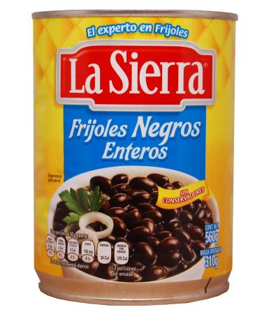 La Sierra Black Whole Beans 12x560g Case/Mexican Frijoles Black Beans Canned Beans Whole Cooked Black Turtle Beans