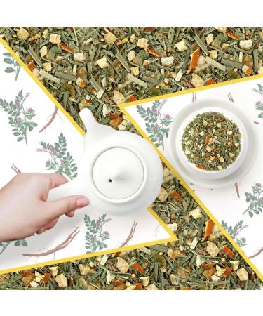 Plant Gift Moroccan Licorice Protect Eyes Tea Herbal Tea All Natural Flavors Loose Leaf Mango Pineapple Apple Orange Peel Non GMO Vegan Tea Bags Into Iced Tea & Hot Tea 70G/2.5oz - Buy Online on SooperMarket.com