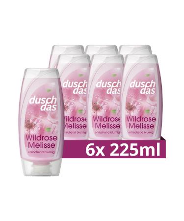Duschda's shower gel wild rose Melisse shower room with a pampering fragrance formula ensures a refreshing start in the day 225 ml 6 pieces of wild rose Malisse 225 ml (6 Pack)