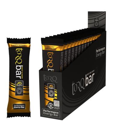 Torq Energy Bar Organic Mango - Vegan Plant Based Energy Bar High Carb 34g of Carbohydrates - Box of 15 JUICY MANGO