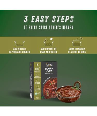 CERES FOODS Indian Kashmiri Rogan Josh Instant Liquid Masala | Simmer Sauce | Famous Mutton Curry from Kashmir India | Just Add 35 Ounces of Mutton or Choice of Protein with the Curry 200 gm - Buy Online on SooperMarket.com