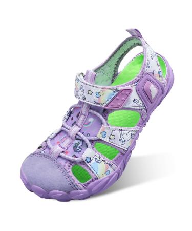 BARERUN Kids Water Shoes Boys Girls Athletic Barefoot Quick Dry Non Slip Sport Sneaker Shoes 2 Big Kid Pureple Horse