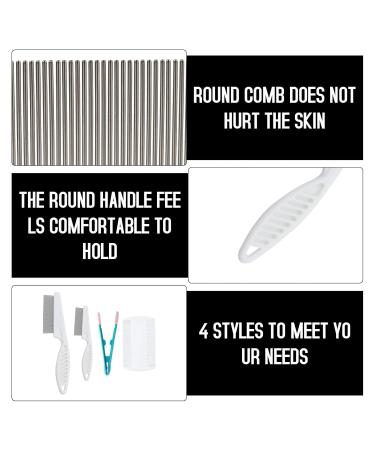 Premium Flea Comb for Cats & Dogs - 4-Pack | Secure Healthy & High-Quality Animal Hair & Tear Stain Comb for Pets - Buy Online on SooperMarket.com