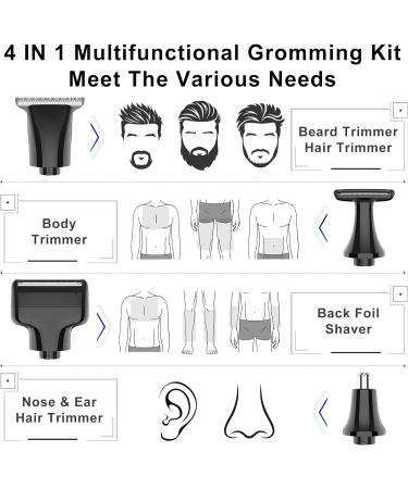 Buy SURKER Electric Body Trimmer & Back Shaver for Men - Cordless Groomer with Adjustable Handle & Waterproof Design - Buy Online on SooperMarket.com