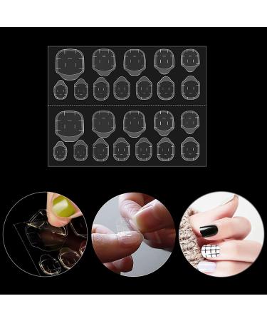 ILamourCar False Nails Stickers 240 Pcs Double-Side Glue Nail Sticker Waterproof Breathable False Nail Glue Stickers for DIY Nail Art Decoration (10 Sheets) - Buy Online on SooperMarket.com