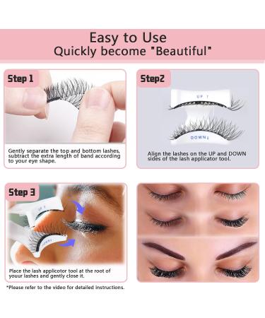 Magnetic Eyelashes with Applicator Magnetic Lashes Natural Look False Eyelashes Magnetic Reusable Magnetic Eyelashes without Eyeliner Magnetic lashes No Glue Birthday Gifts for Women Gifts for Women - Buy Online on SooperMarket.com
