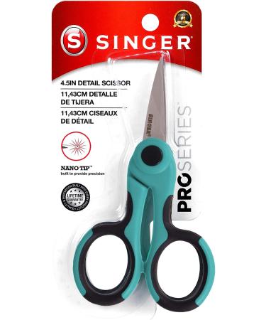 SINGER 00557 4-1/2-Inch ProSeries Detail Scissors with Nano Tip  Teal - Buy Online on SooperMarket.com