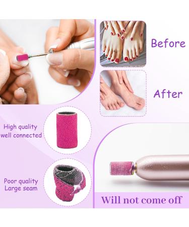 100Pcs 240 Grit Sanding Bands for Nail Drill - Extra Fine Zebra Nail Sanding Bands Set for Manicures & Pedicures - Buy Online on SooperMarket.com