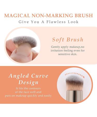 WLLHYF Concealer Brush Foundation Brush Eye Mini Angled Flat Top Kabuki Nose Contour Brush - Long Makeup Tool - Buy Online on SooperMarket.com