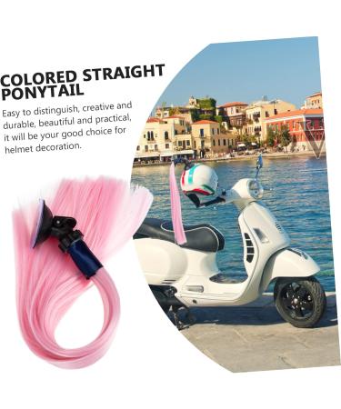 Kisangel 2pcs Helmet Wig Straight Human Hair Wig Helmet Ponytail Braid Ponytail Decorative Helmet Ponytail 44x5cmx2pcs As Shownx2pcs - Buy Online on SooperMarket.com