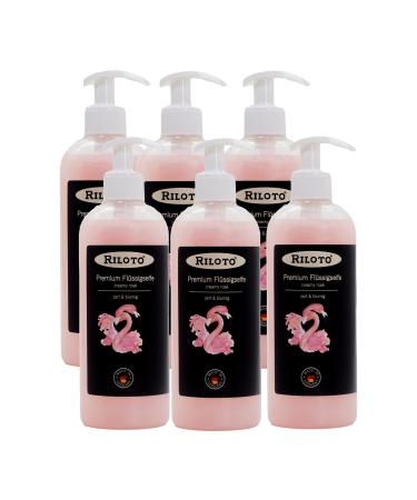 Lorito Premium Liquid soap Creamy Rose 6 x 500 ml liquid hand soap in a pumping bag cream soap vegan soap for sensitive skin and allergy sufferers