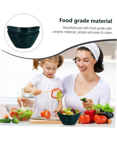 Alipis 2pcs Ingot Bowl Salad Bowl Ramen Bowls Salad Containers Household Tableware Fruit Kitchen Supplies 15.8X12.5CM Green - Buy Online on SooperMarket.com