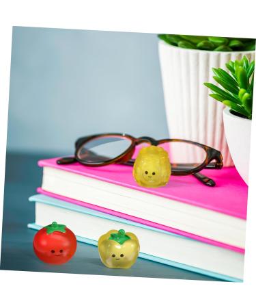OFFSCH 8 Pcs Little Vegetable Doll Bell Peppers Sweet Peppers Broccoli Statue Cartoons Garlic Bonsai Artificial Vegetables for Decor Fairy Decor Mini Food Fake Vegetables Pumpkin Resin - Buy Online on SooperMarket.com