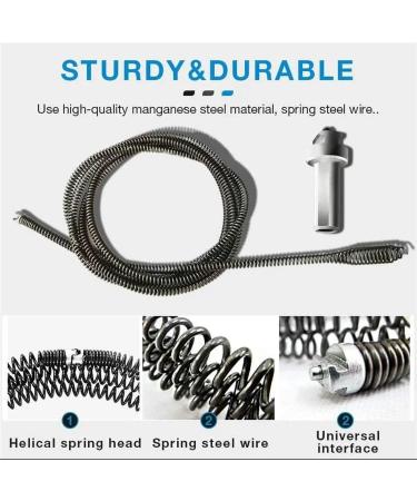 1M Pipe Dredging Tool - Spring Pipe Unblocker for Bathroom & Kitchen Drain Cleaning | Clogged Sewer Remover - Buy Online on SooperMarket.com