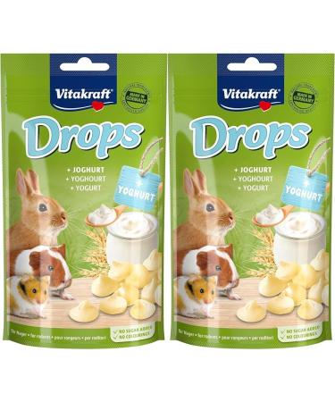 Vitakraft Drops with yoghurt rodent food to pamper no added sugar (1x 75g) (pack of 2) 75 g (pack of 2) yoghurt