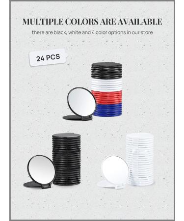 Getinbulk Compact Mirror Bulk Set of 24 - Round Makeup Mirror for Purse (White) | Pack of 24 - Buy Online on SooperMarket.com