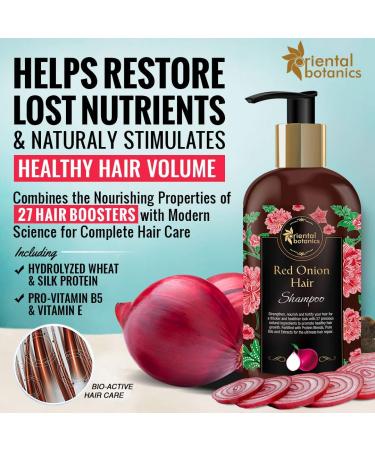 Buy Oriental Botanics Onion Hair Care Combo - Red Onion Hair Shampoo & Oil for Stronger Hair | International Shipping available - Buy Online on SooperMarket.com