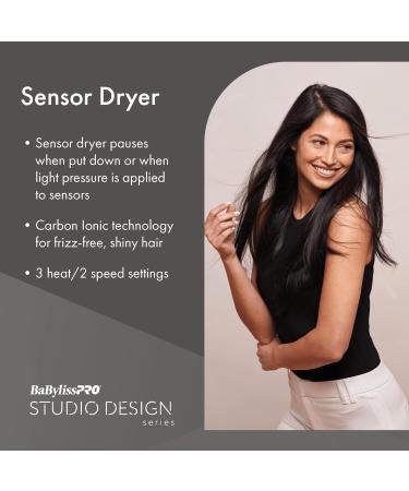 BaBylissPRO Studio Design Series 1875 Watt Hair Dryer - Professional Styling Appliance for All Hair Types - International Shipping Available - Buy Online on SooperMarket.com