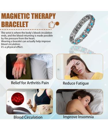 EnerCoppeX Magnetic Bracelets for Women Stainless Steel Bracelet with Effective Healing Magnets Adjustable Jewelry Gift (STB-2318) - Buy Online on SooperMarket.com