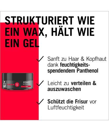 Schwarzkopf Taffel Styling Wax Power (4x75ml) - Vegan Hair Wax for 48-Hour Hold Gentle on Hair & Scalp | Buy Internationally - Buy Online on SooperMarket.com