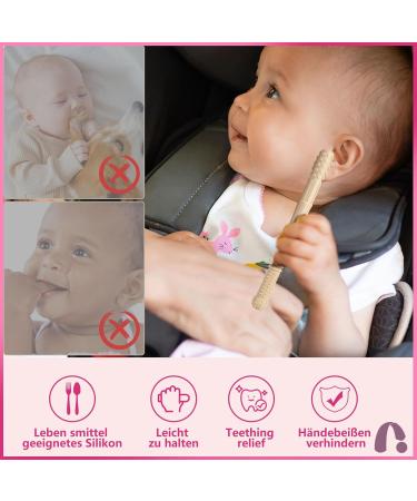 Buy BPA-Free Silicone Teething Tubes | 3-Piece Teething Aid & Ring Set | US-CPC Approved Grasping Toy for Babies - Buy Online on SooperMarket.com