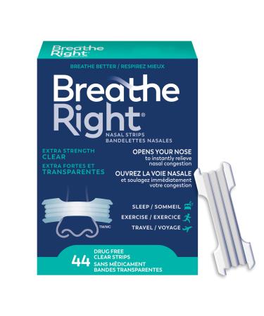 Breathe Right Extra Strength Nasal Strips Clear 44 count