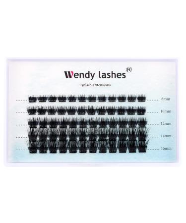 Individual Lashes D Curl Cluster Lashes 0.07mm 8-16mm Mixed DIY Lash Extensions Wide Stem Individual Eyelash Clusters Reusable Soft and Wispy Clusters Eyelash Extensions(FD-D18-0.07-D8-16) RR-8-16mm D18-0.07-D