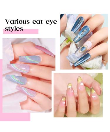 MIZHSE 5 in 1 Cat Eye Nail Magnet Tool | Multi-Function Magnetic Stick for 3D Nail Art | DIY & Salon Essential | Pink - Buy Online on SooperMarket.com