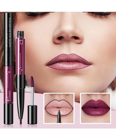 Buy 2-in-1 Matte Lipstick & Long-Lasting Liquid Lip Gloss - Highly Pigmented Non-Fade Durable | International Shipping Available - Buy Online on SooperMarket.com