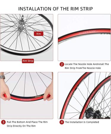 GLIDESTORE 4 Pack Bicycle Rim Strip Tape for Road MTB Mountain Bike Tube Protector (26 x 20mm) - Buy Online on SooperMarket.com