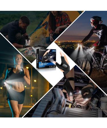Hinshark LED Flashlight Gloves - Rechargeable Fishing Gifts for Men Cool Tools & Gadgets for Him Birthday, Father's Day, Boyfriend, Husband - Black - Buy Online on SooperMarket.com