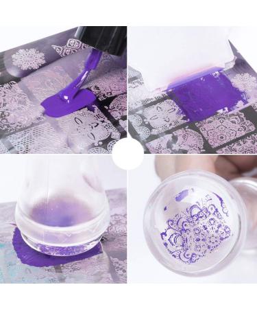 Buy Nail Art Stamping Kit - Clear Jelly Stamp Plates & Tools for Creative Nail Designs - International Shipping Available - Buy Online on SooperMarket.com
